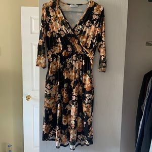 Mitchel moe floral print dress size L